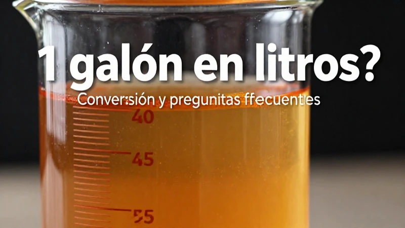 1 galón en litros: Conversión y preguntas frecuentes 5 Un galón equivale a 3.785 litros