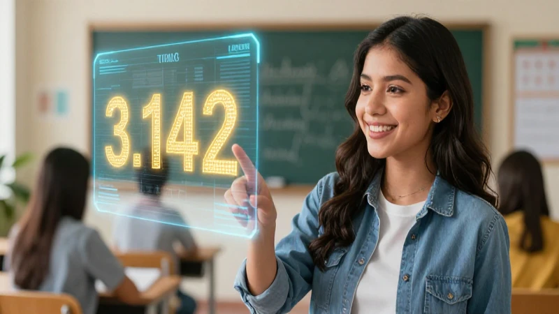 Estudiante aprende a leer números decimales fácilmente