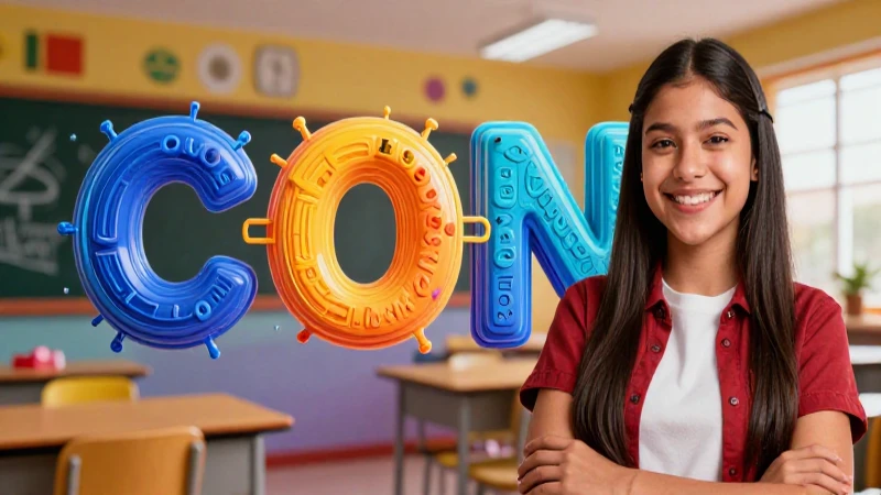 Estudiante mexicano aprende español con bloques abstractos