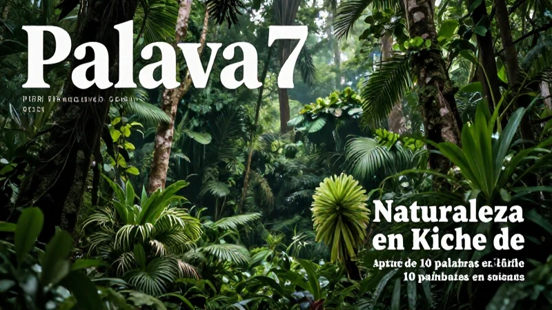 Naturaleza en kiche, aprende fácil y rápido