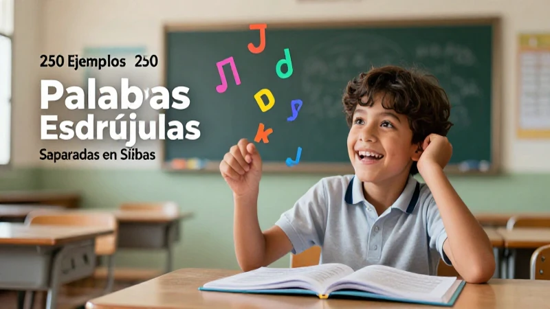 Práctica de palabras esdrújulas con 250 ejemplos