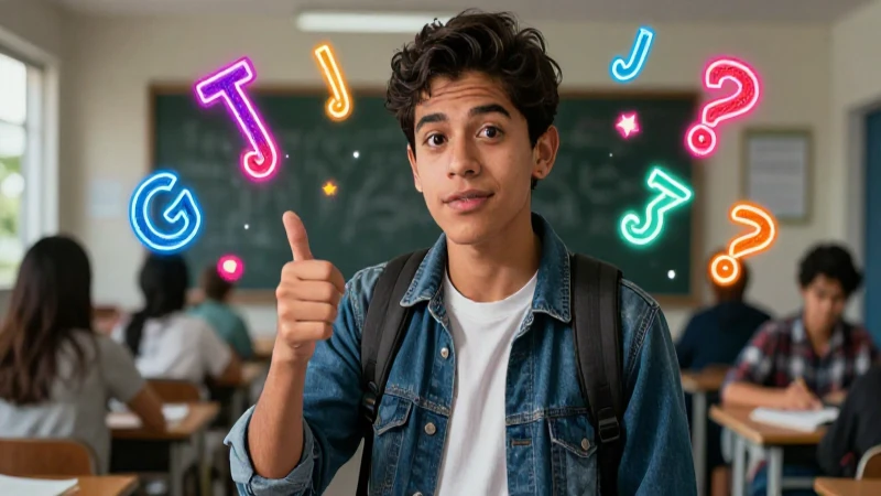 Estudiante mexicano dinámico con acento vibrante