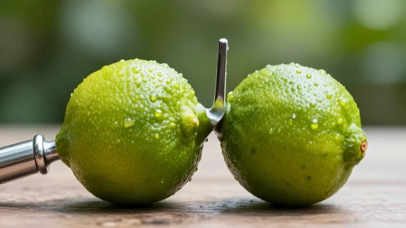 10 Palabras Homógrafas: Ejemplos Clave para Entenderlas 5 Fruta verde, metal y diseño editorial vibrante