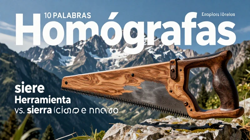10 Palabras Homógrafas: Ejemplos Clave para Entenderlas 7 Herramienta y cadena montañosa: la dualidad de la palabra sierra