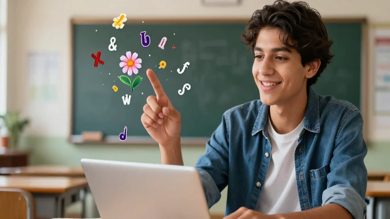 Estudiante mexicano alegre en portada educativa