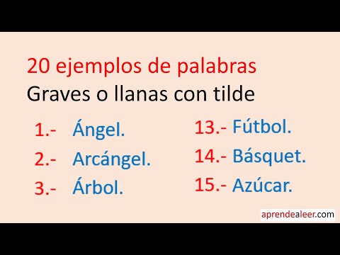 100 Ejemplos de Palabras Graves con Tilde para Aprender 2 100 ejemplos de palabras graves con tilde para aprender 1