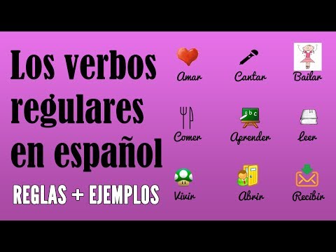 100 ejemplos de verbos regulares en espanol