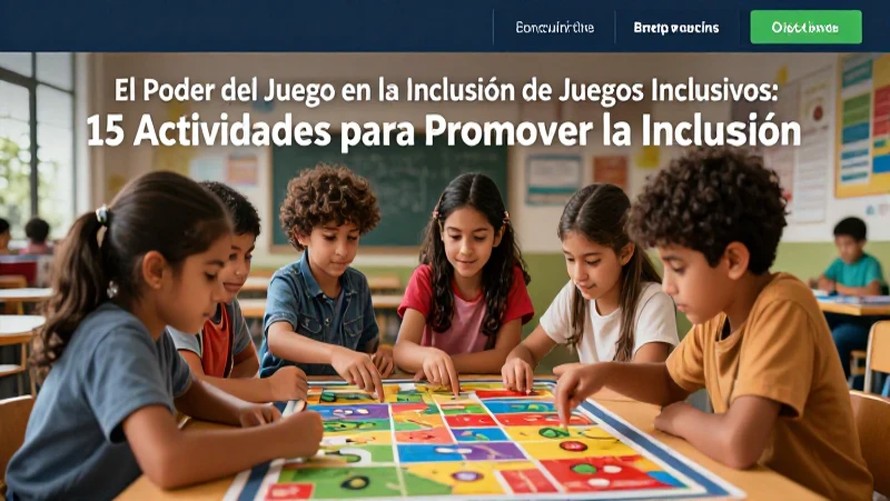 Juego inclusivo promueve la colaboración infantil