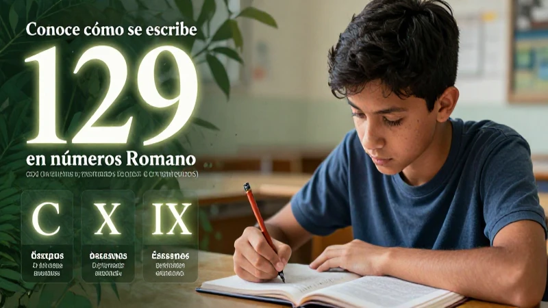 Conoce cómo se escribe 129 en números romanos en 3 simples pasos 4 Ilustración educativa sobre números romanos