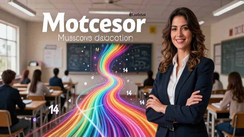 Maestra con camino abstracto y moderno