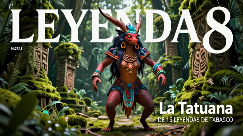 Creatura mística Tatuana en jungla de Tabasco