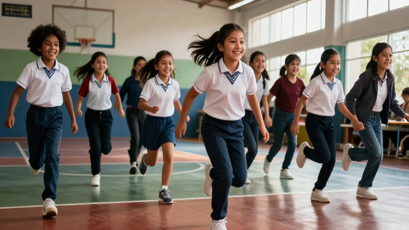 20 Reglas de Educación Física para un Rendimiento Óptimo 13 Niños mexicanos felices compiten en una carrera