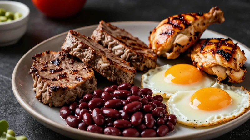 Fotografía realista de alimentos saludables con estilo mexicano