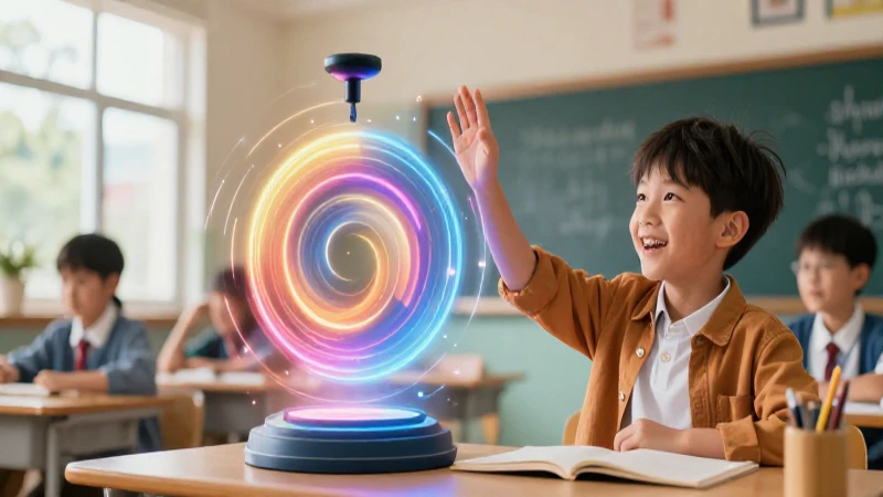 Aprendiz entusiasta y aula moderna en ilustración educativa