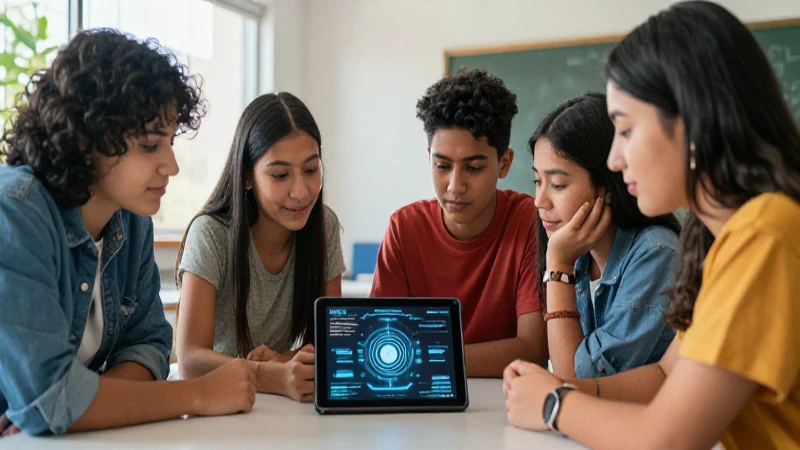 La nueva escuela mexicana: innovación, inclusión y dominios clave 4 Estudiantes mexicanos colaboran en el futuro digital
