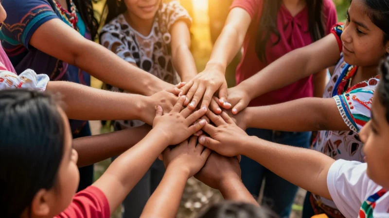 Acciones para promover la paz y transformar el mundo de forma efectiva 4 Manos diversas mexicanas simbolizan la unión