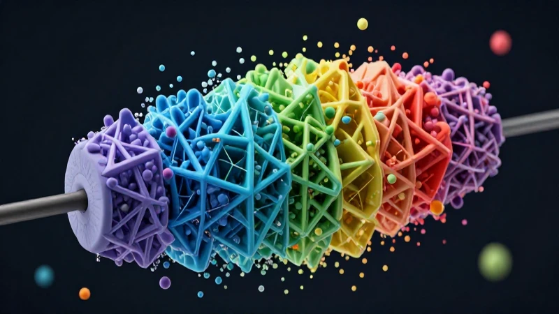 Geometría abstracta en 3D con iluminación dramática