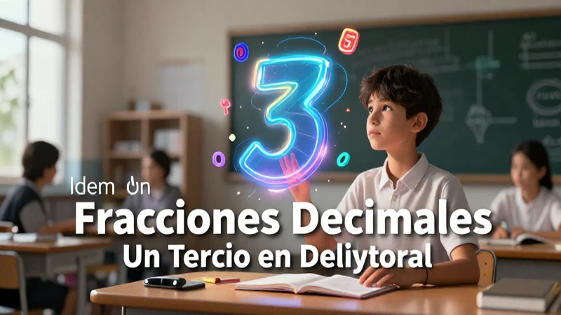 Ilustración educativa sobre fracciones y decimales