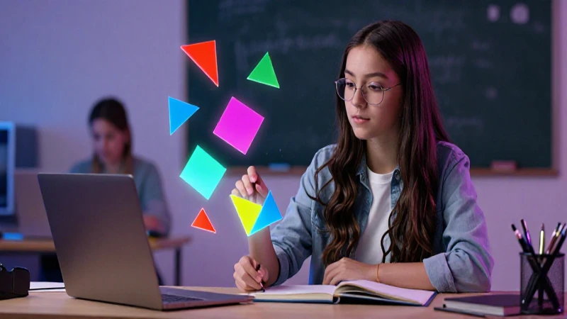 Estudiante aprende conceptos de fracciones decimales