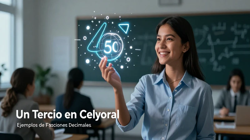 Ilustración de matemáticas: fracciones y decimales