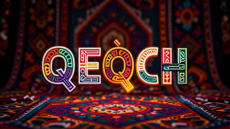 50 Palabras en Q'eqchi y Español: Alfabeto y Vocales 4 Ilustración premium de glifos Qeqchi vibrantes