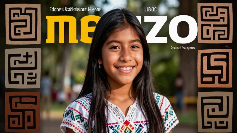 50 Palabras en Q'eqchi y Español: Alfabeto y Vocales 8 Estudiante mexicano sonriendo con símbolos mayas