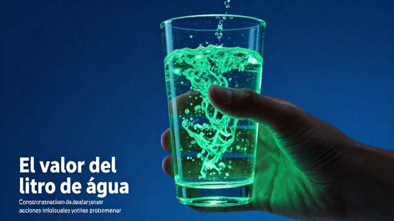 El valor del litro de agua: descubre su importancia en este artículo 4 Una mano sujeta un litro de agua en primer plano
