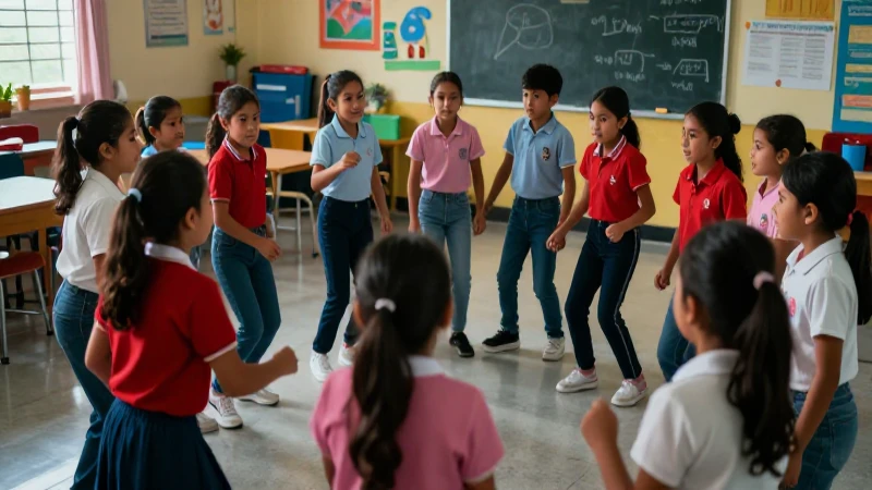 Niños mexicanos juegan innovador juego educativo