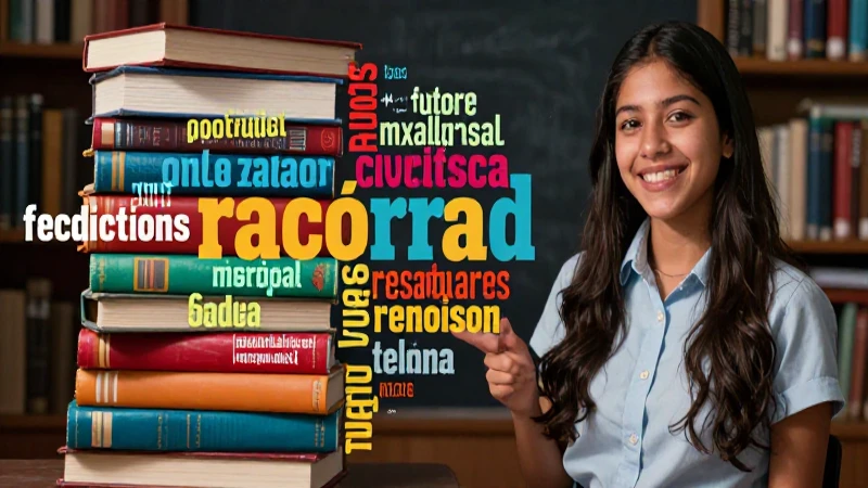 Estudiante mexicano en ilustración vibrante