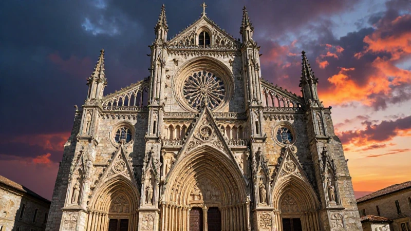 Abadía: Definición y concepto de este lugar sagrado 8 Abadía majestuosa antigua en luz dramática