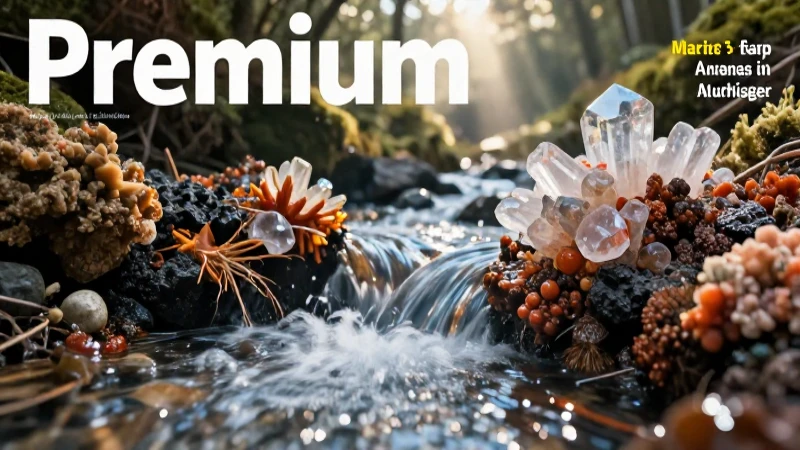 Abiótico: Definición, características y su evolución natural 4 Crystalline stream flows dramatically through rich earth