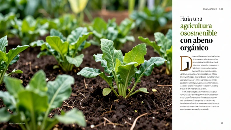 Agricultura orgánica sostenible usando abono