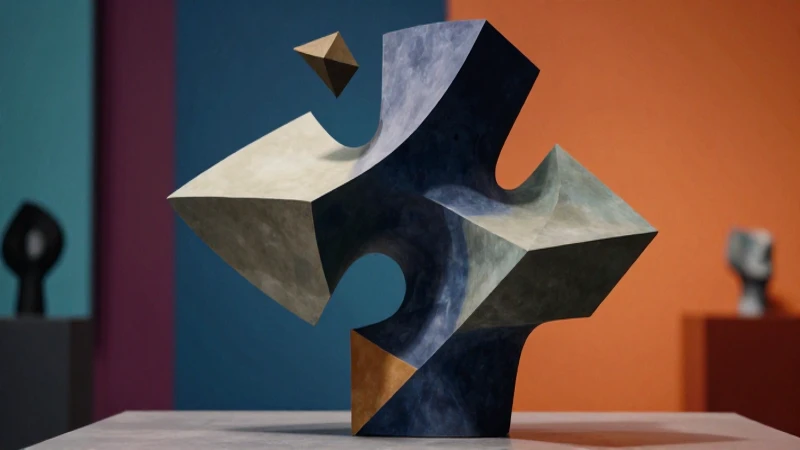 Escultura abstracta geométrica de Hans Arp