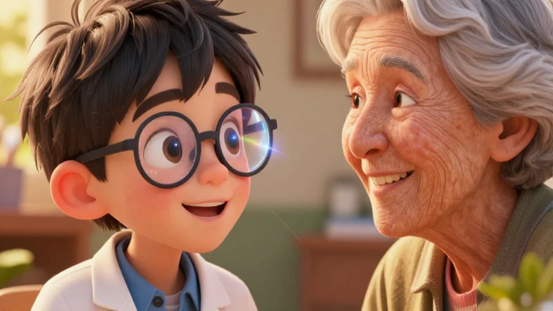 Ilustración mágica de científico y abuela