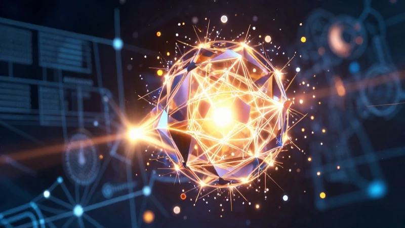 Fuerza dinámica visual en fondo científico moderno