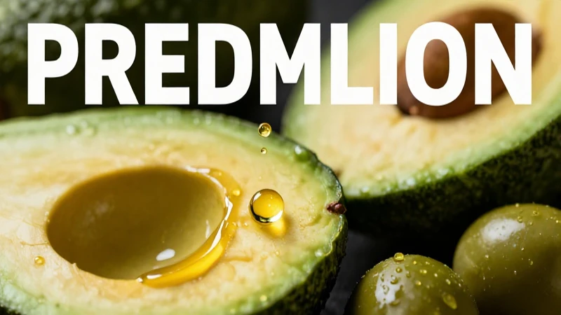 Foto vibrante de aguacate, aceituna y gota dorada