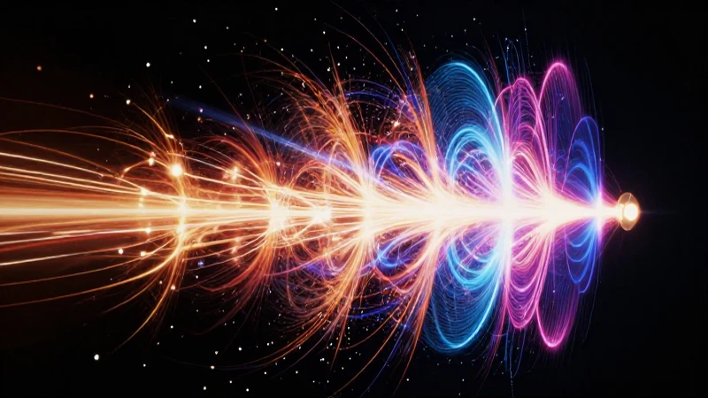 Aceleración física: definición, tipos y usos en la ciencia 7 Visual abstracto de física energética dinámica