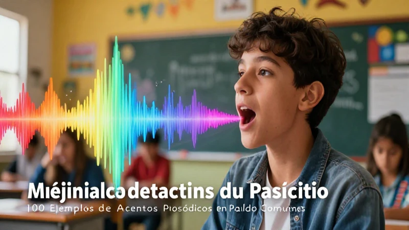 100 Ejemplos de Acentos Prosódicos en Palabras Comunes 6 Ilustración didáctica para mejorar acentos prosódicos