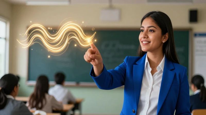 100 Ejemplos de Acentos Prosódicos en Palabras Comunes 5 Maestra mexicana carismática en ilustración educativa profesional