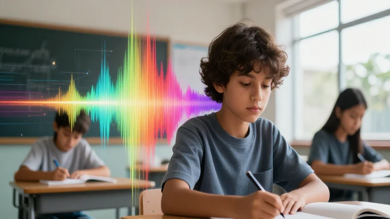 Acentos: tipos, reglas de acentuación y su importancia 3 Ilustración vibrante muestra ritmo musical en clase moderna