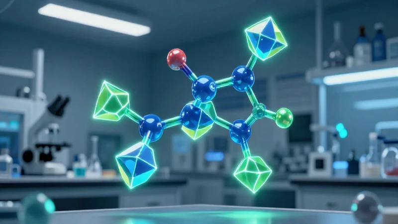 Acetato: Definición, Tipos y Concepto Esencial Explicado 4 Molécula de acetato 3D en laboratorio futurista y brillante