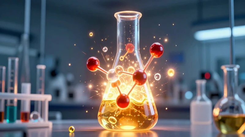 Ácido sulfúrico brillante con energía molecular