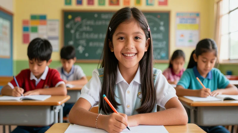Ilustración educativa de Acomedido en clase
