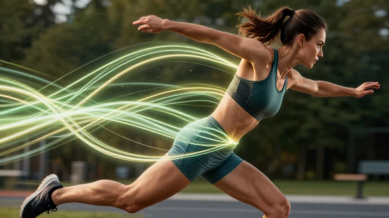 Atleta dinámico y atractivo con energía vital