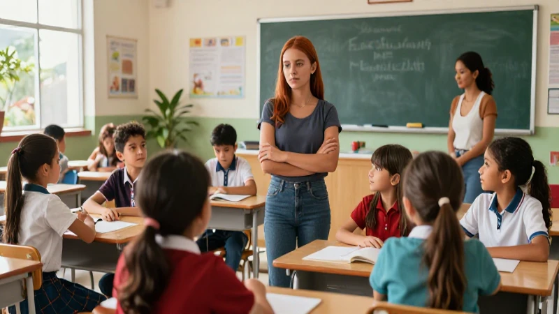 Escuela moderna mexicana ilustra apoyo y conflicto