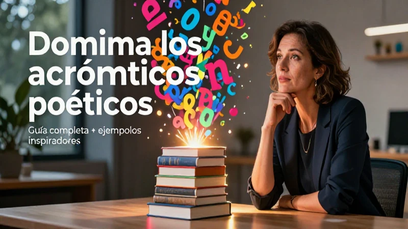 Ilustración moderna de acrósticos poéticos elegantes