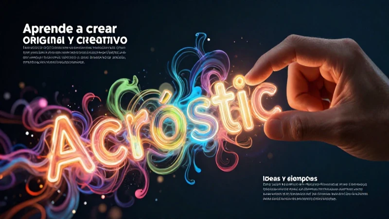 Crea acrósticos originales y creativos con estas ideas