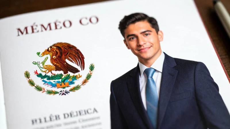 Joven profesional mexicano con documentos oficiales