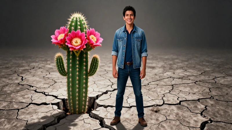 Actitud: 20 Ejemplos que Transformarán tu Vida Diaria 9 Resiliencia mexicana: cactus florece con luz