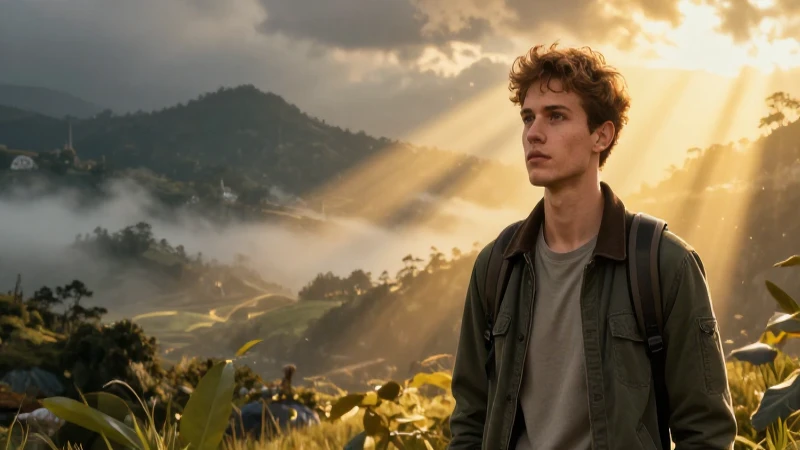 Actitud: 20 Ejemplos que Transformarán tu Vida Diaria 11 Joven valiente frente a paisaje dramático